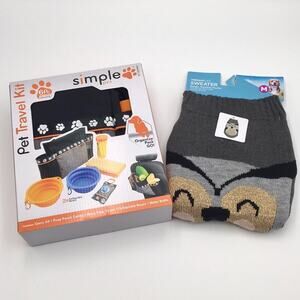 SIMPLE Pet travel kit 2 collapsible bowls pouches - Dogs